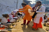 बाबा घिसियावन दास खेखरुवा कुटी पर आयोजित भण्डारे में हजारों श्रद्धालुओं ने छका प्रसाद