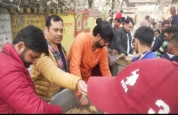 प्राण प्रतिष्ठा के अवसर पर मंदिरों में हुआ सुंदरकांड, लड्डू वितरण व भंडारे का आयोजन