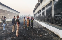 विधायक फ़रीद महफूज किदवाई के निर्माणाधीन मसौली एग्रो फार्म मे शार्टसर्किट से लगी आग से 